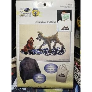 Disney Dreams Collection Thomas Kinkade Lady and the Tramp 5x7” Cross Stitch Kit